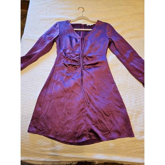 Gianni Bini Size Small Keyhole Shirred Waist Size Small Purple Dress NO... - Picture 7 of 10